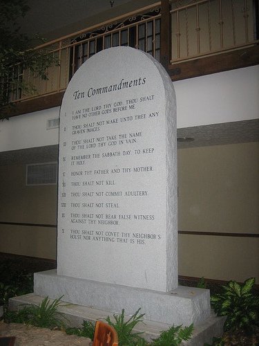 10 Commandments stone